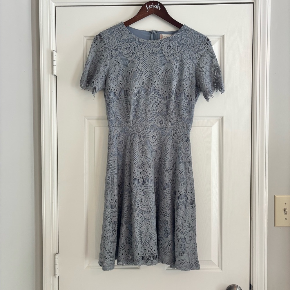 Altar’d State Lace Dress in Slate Blue
